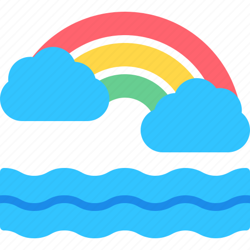 Rainbow, wave, weather, cloud, sea icon - Download on Iconfinder