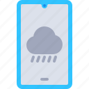 smartphone, phone, weather, cloud, forecast 