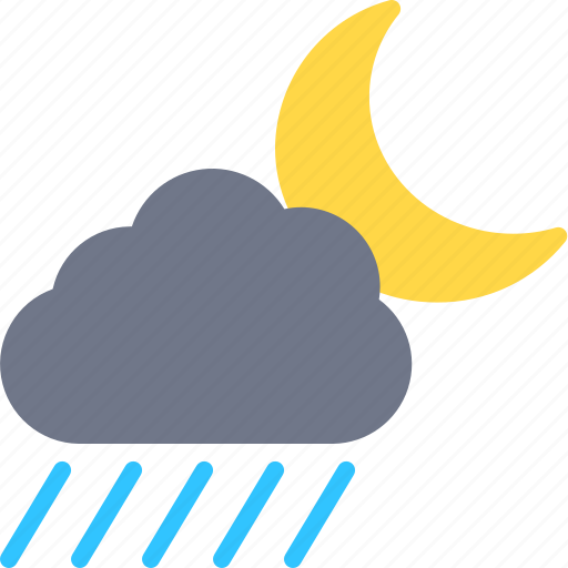 Moon, night, cloud, weather, rainy icon - Download on Iconfinder
