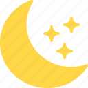 moon, crescent, cloud, forecast, weather