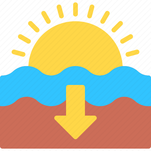 Sun, weather, landscape, sea, sunset icon - Download on Iconfinder