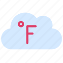cloud, fahrenheit, climate, forecast, degrees