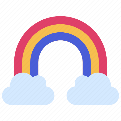 Rainbow, two, clouds, climate, forecast, sky icon - Download on Iconfinder