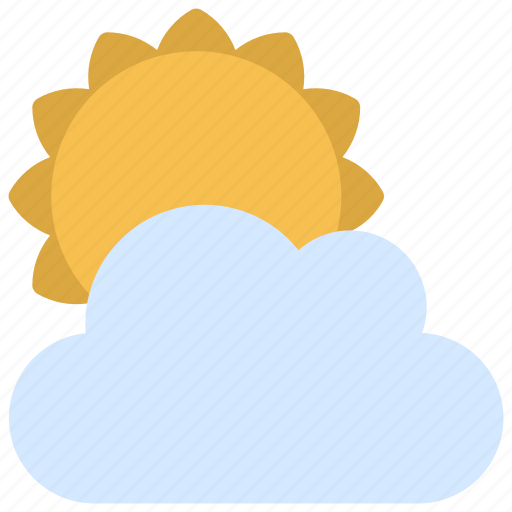 Sun, behind, cloud, climate, forecast, overcast icon - Download on Iconfinder