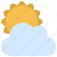 sun, behind, cloud, climate, forecast, overcast 