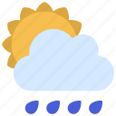 sun, behind, rain, cloud, climate, forecast
