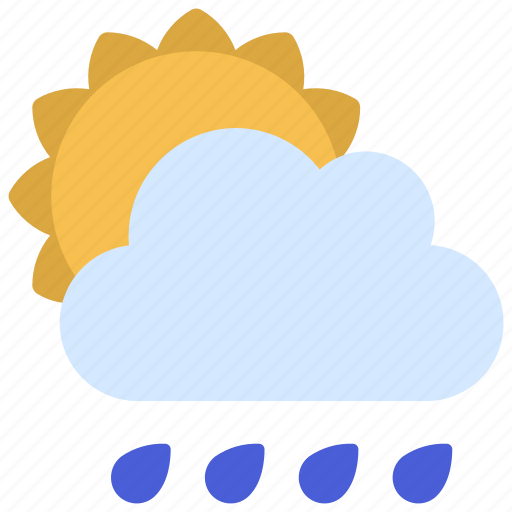 Sun, behind, rain, cloud, climate, forecast icon - Download on Iconfinder