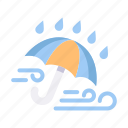 weather, forecast, climate, umbrella, rainy, windy