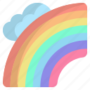 weather, rainbow, bright, colorful, sky, rain, spectrum, fantasy, summer