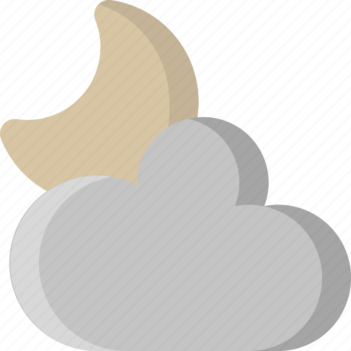 Cloud, cloudy, moon, night, overcast, sky, weather icon - Download on Iconfinder