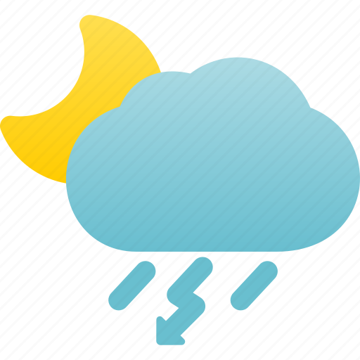 Night, rain, rainstorm, thunderstorm, weather icon - Download on Iconfinder