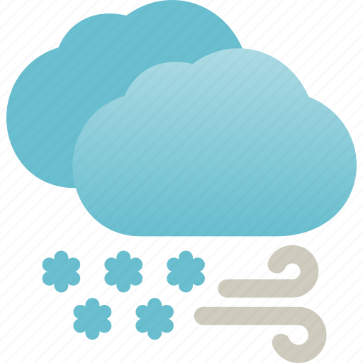 Blizzard, blowing, snow, snowstorm, storm, weather icon - Download on Iconfinder