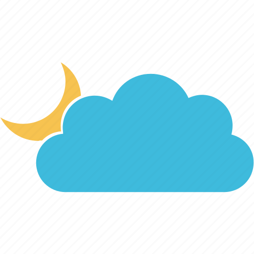 Cloud, forecast, meteorology, moon, night, season, weather icon - Download on Iconfinder