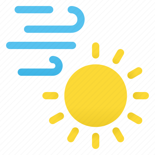 Wind, sun, day, calendar, weather, windy, sunset icon - Download on Iconfinder