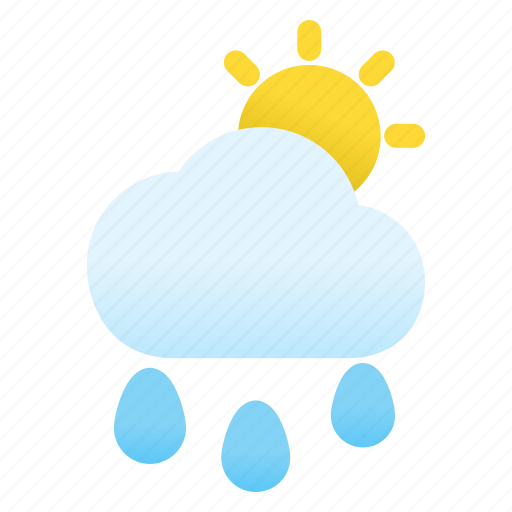 Sun, cloud, rainy, weather, rain, forecast, cloudy icon - Download on Iconfinder
