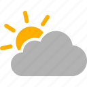 cloud, cloudy, mostly, partly, sun, sunny, weather