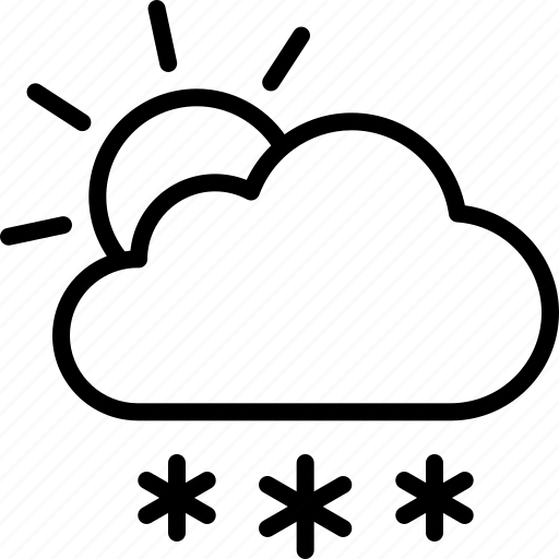Cloud, cloudy, snow, snowing, sun, sunny, weather icon - Download on Iconfinder