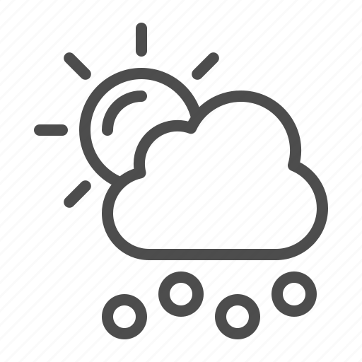 Weather, cloud, sun, hail, hailstone, hailstorm icon - Download on Iconfinder