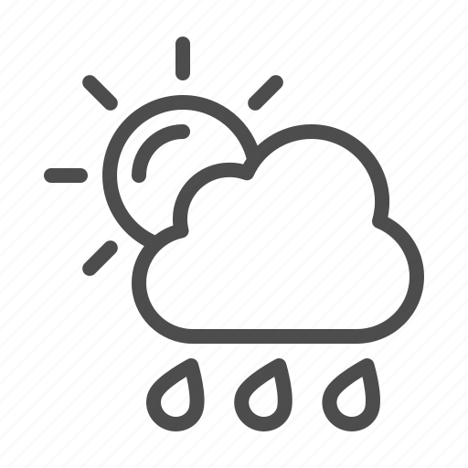 Weather, forecast, cloud, sun, rain, raining icon - Download on Iconfinder