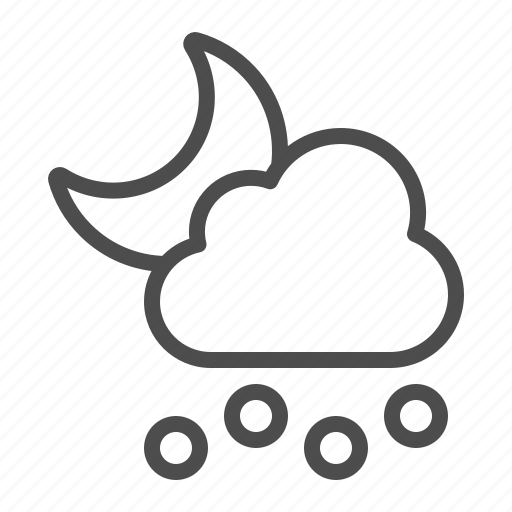 Weather, forecast, cloud, moon, hail, hailstorm, storm icon - Download on Iconfinder