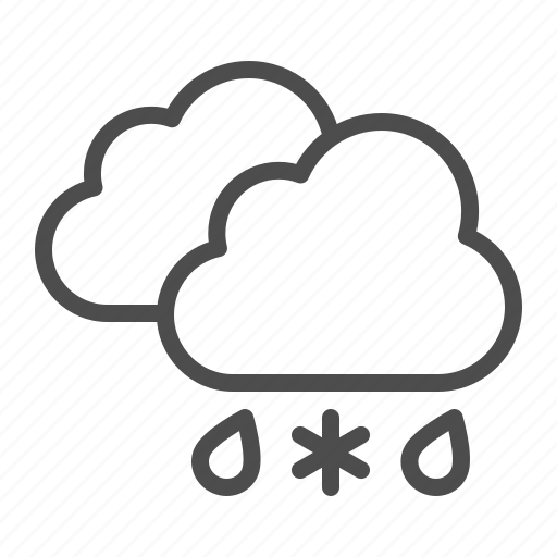 Weather, forecast, cloud, cloudy, sleet, clouds, meteorology icon - Download on Iconfinder