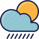 cloud, forecast, rain, sun, weather
