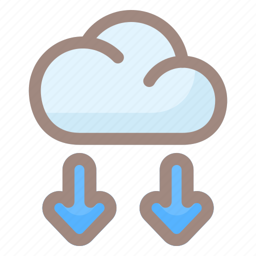 Drop, cloud, weather, storage, data, document, file icon - Download on Iconfinder