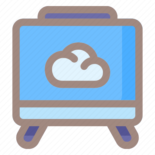 Television, weather, news, forecast, climate, clouds, snow icon - Download on Iconfinder