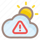 cloudy, caution, weather, forecast, climate, danger, alert 