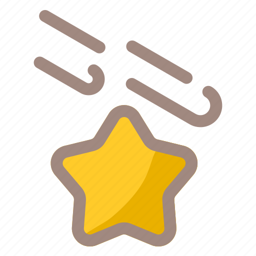 Falling, star, weather, forecast, rain, sun, cloud icon - Download on Iconfinder