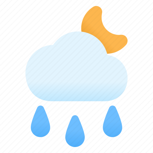Night, rain, weather, cloud, storage, data, file icon - Download on Iconfinder