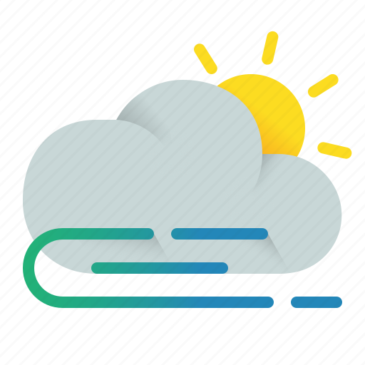 Afternoon, cloud, wind, windy icon - Download on Iconfinder