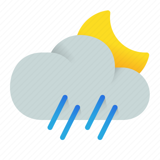 Night, rain, rainfall, weather icon - Download on Iconfinder