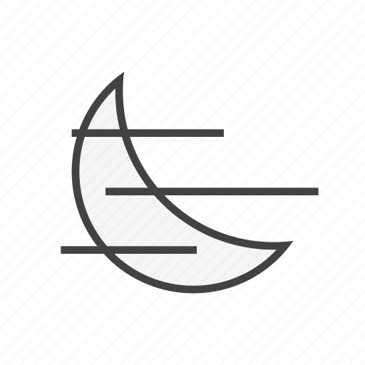 Fog, forcast, moon, night, weather icon - Download on Iconfinder