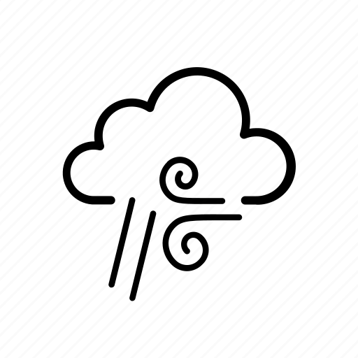 Cloud, cloudy, rain, weather, wind, windy icon - Download on Iconfinder