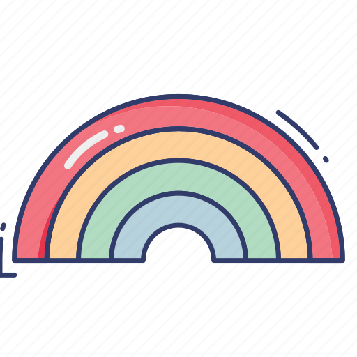 Rainbow, raining, weather, forecast icon - Download on Iconfinder