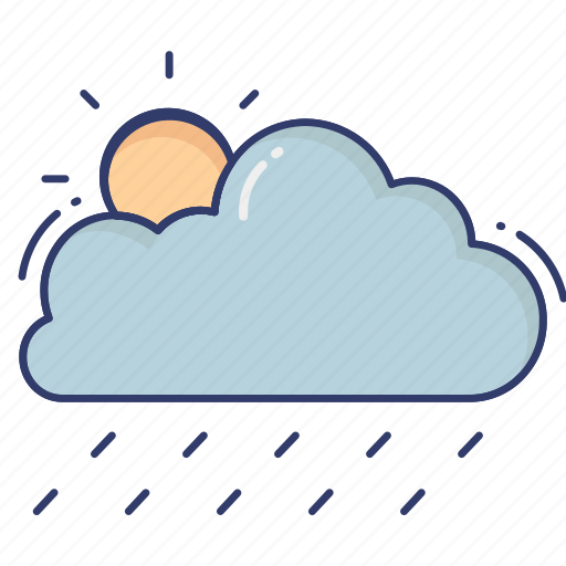 Raining, cloud, sun, weather icon - Download on Iconfinder