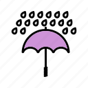 rain, umbrella, raning