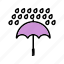 rain, umbrella, raning 