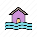 flood, disaster, flood symbol