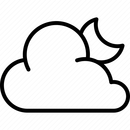 Alt, cloud, night, clouds, forecast, moon, weather icon - Download on Iconfinder