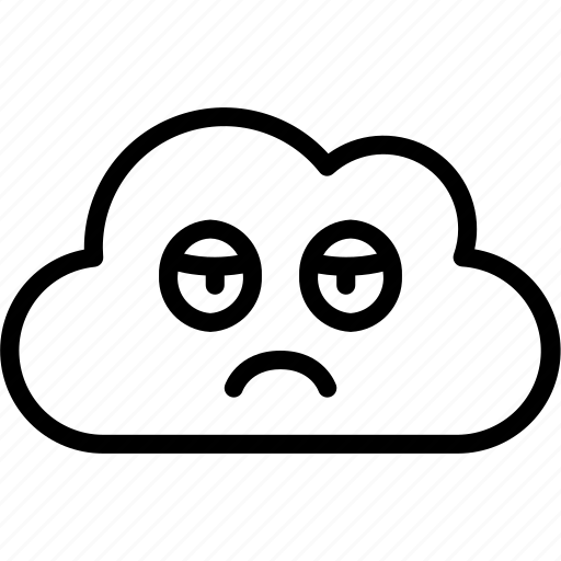 Sad, cloud, climate, forecast, sadness icon - Download on Iconfinder