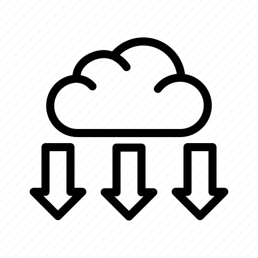 Weather, forecast, climate, cloud, down, arrow icon - Download on Iconfinder