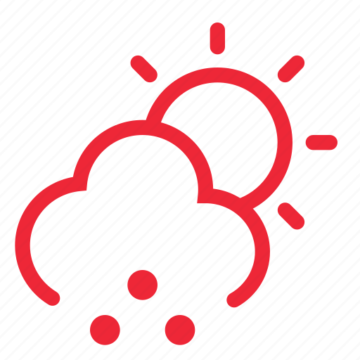 Cloud, forecast, outline, snow, sun, weather icon - Download on Iconfinder
