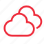 cloud, clouds, cloudy, forecast, outline, two, weather 