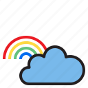 cloud, rainbow, temperature, weather