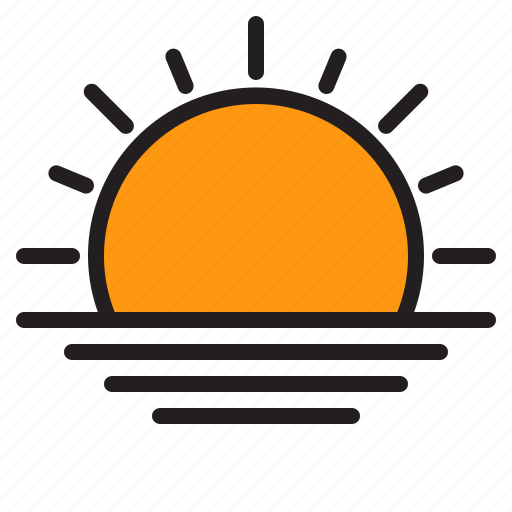 Cloud, sunset, temperature, weather icon - Download on Iconfinder