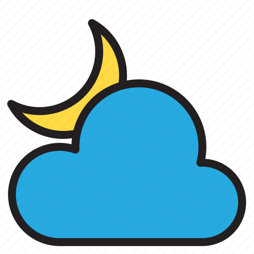 Cloud, cloudy, night, temperature, weather icon - Download on Iconfinder