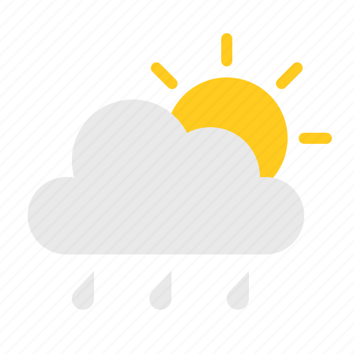 Cloud, rain, raindrop, sun, sunshower, weather icon - Download on Iconfinder
