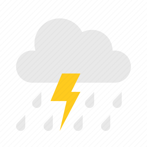 Lightning, shower, thunder, thunderstorm, to rain, weather icon - Download on Iconfinder